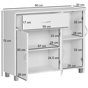 Buffet design JARRY 90 x 75 x 30 cm blanc_02