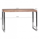 Table console GUNA console en bois d'acacia massif avec pieds en métal 120 x 45 cm style maison de campagne_03