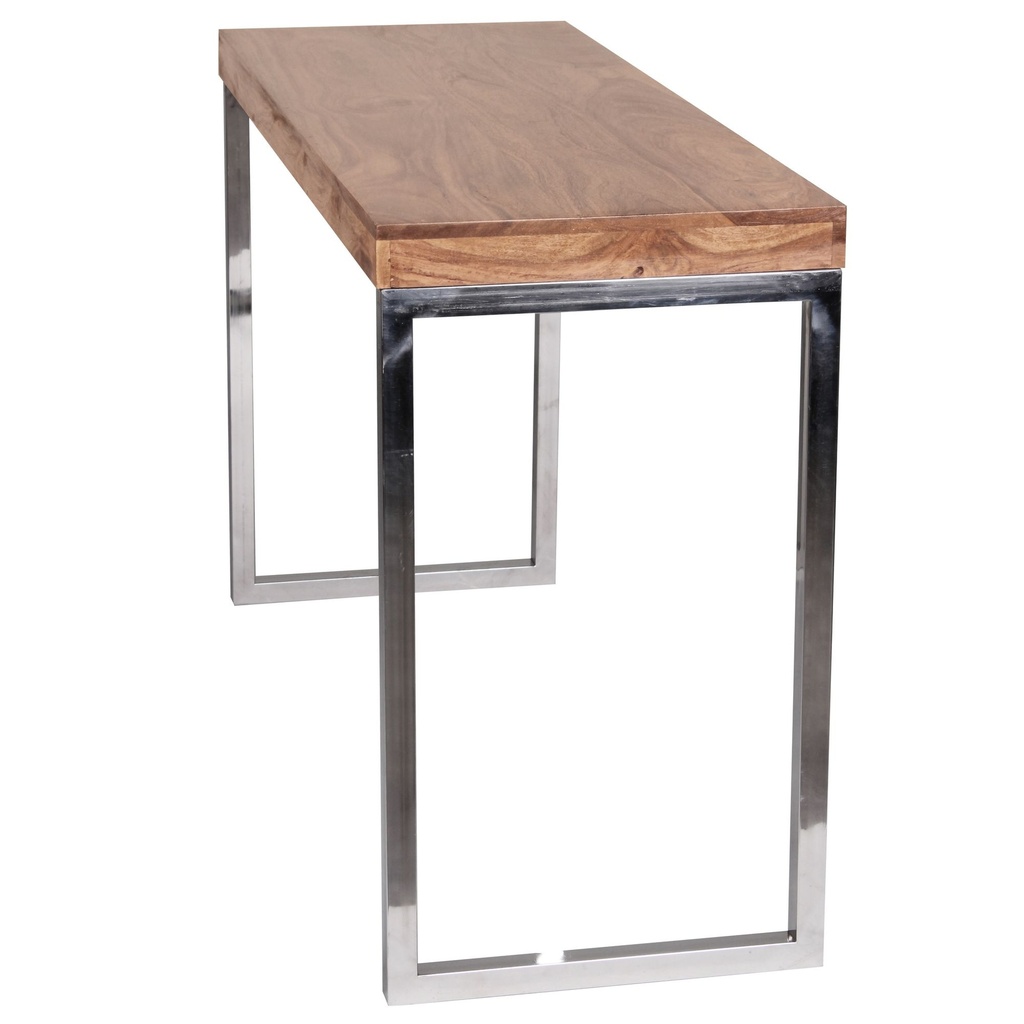 Table console GUNA console en bois d'acacia massif avec pieds en métal 120 x 45 cm style maison de campagne_07