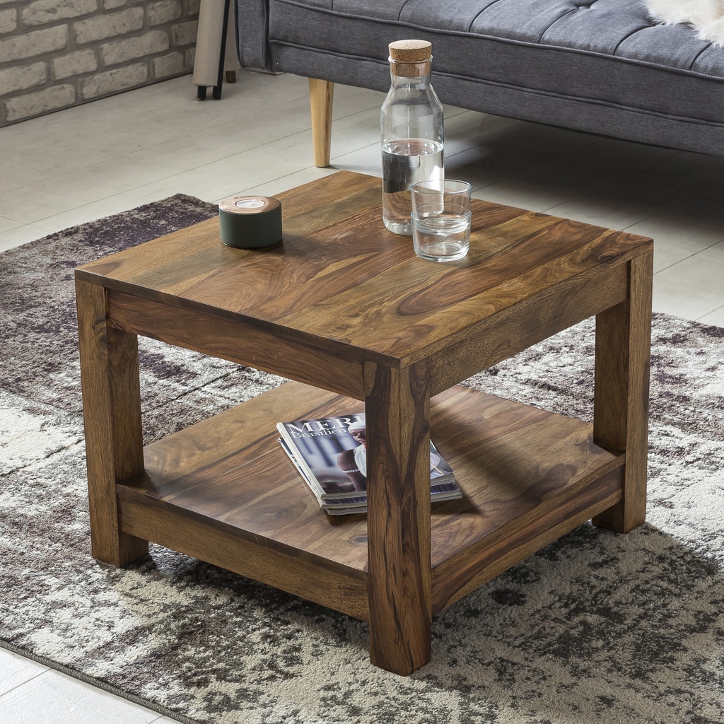 Table basse MUMBAI en bois de Sesham massif 60 x 60 cm, design marron foncé, style maison de campagne_01