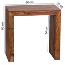 Table d'appoint MUMBAI en bois de Sesham massif 60 x 35 cm, design style maison de campagne marron foncé_03