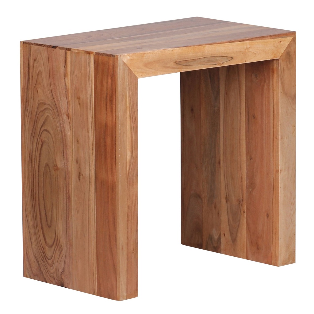 Table d'appoint MUMBAI en bois d'acacia massif 60 x 35 cm, design marron foncé, style maison de campagne_05