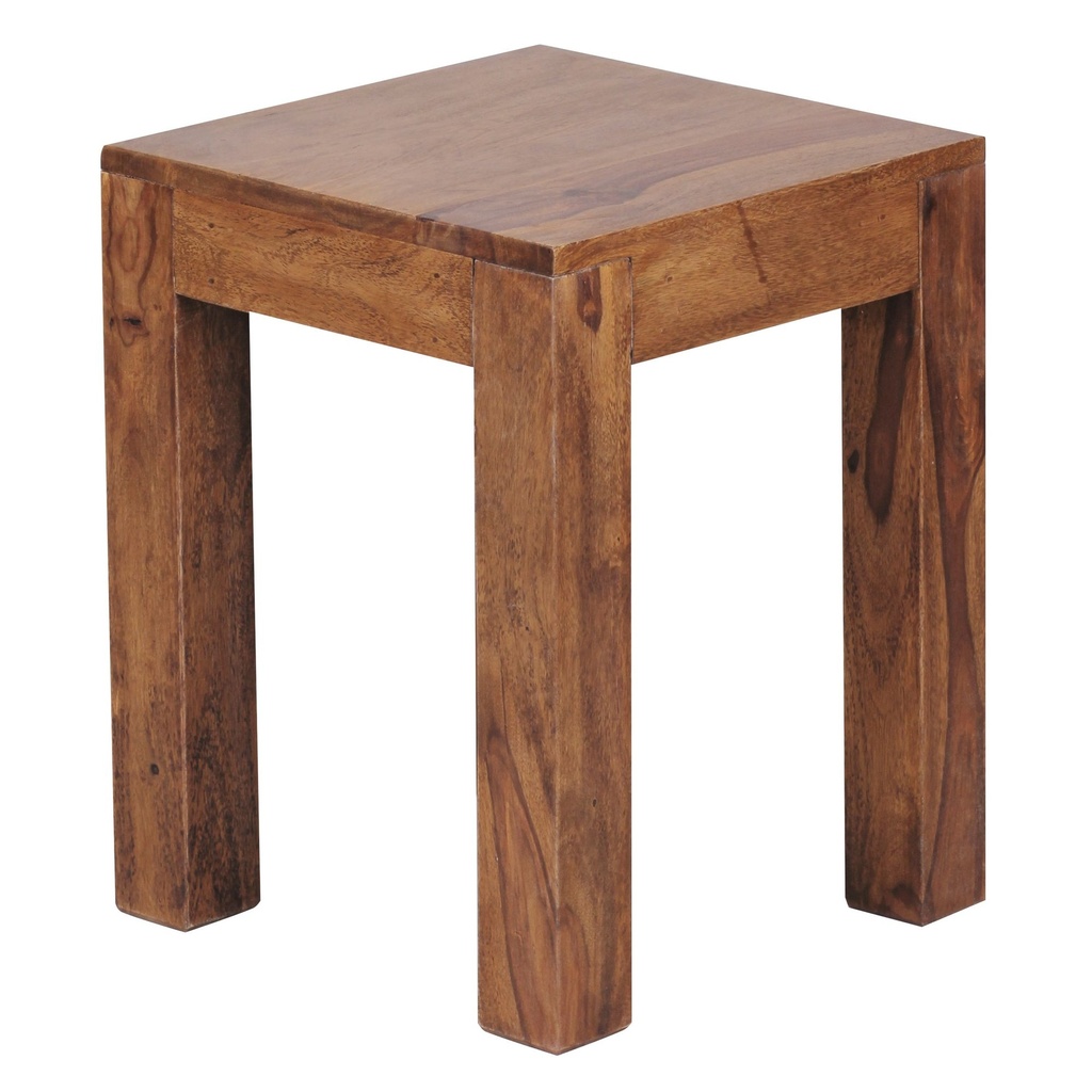 Table d'appoint MUMBAI en bois de Sesham massif 35 x 35 cm, design style maison de campagne marron foncé_06