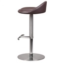 Tabouret de bar marron en acier inoxydable réglable en hauteur hauteur d'assise 54 - 79 cm_03