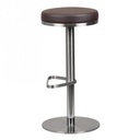 Tabouret de bar marron en acier inoxydable réglable en hauteur hauteur d'assise 57 - 82 cm_04