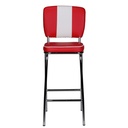 Chaise de bar American Diner années 50 rétro rouge blanc_01