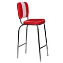 Chaise de bar American Diner années 50 rétro rouge blanc_03