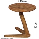 Table d'appoint BOHA en bois massif Sheesham design 45 x 45 cm ronde, style maison de campagne en bois naturel_03