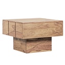 Table d'appoint SIRA en bois d'acacia massif 44 x 44 x 30 cm, cube de maison de campagne massif_07