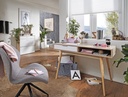 Bureau design avec tiroir Table de bureau SAMO Sonoma / blanc 120 cm_02