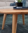 Table basse BOHA en bois d'acacia massif, ronde Ø75 x 40 cm, avec 4 pieds style maison de campagne_05