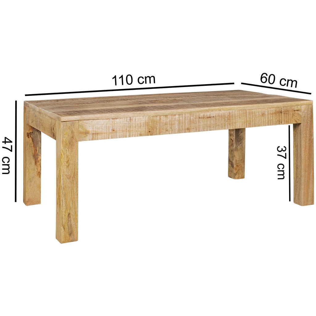 Table basse RUSTICA 110 x 60 x 47 cm bois de manguier naturel massif_03