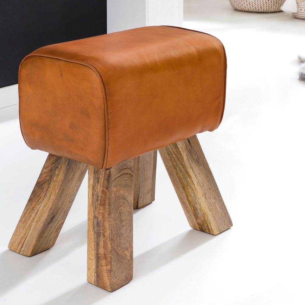 Design Tabouret Turnbock marron 40 x 30 x 47 cm_01