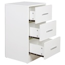 Console de nuit OLAV bois moderne avec 3 tiroirs blanc, 37,5 x 68 x 35 cm_03