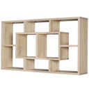 Étagère murale ALEX Sonoma 85 x 47,5 x 16 cm en bois MDF, moderne, flottante, ouverte pour accrocher_04