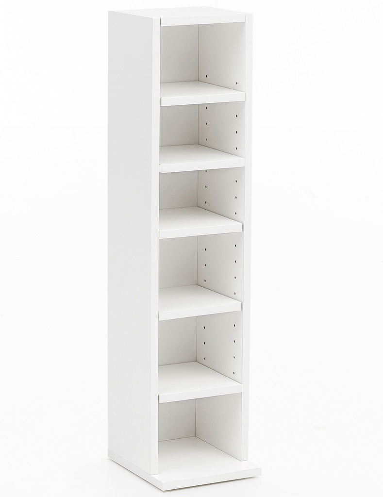 Design bibliothèque blanc 21x91x25,5 cm avec 6 compartiments_08