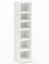 Design bibliothèque blanc 21x91x25,5 cm avec 6 compartiments_08