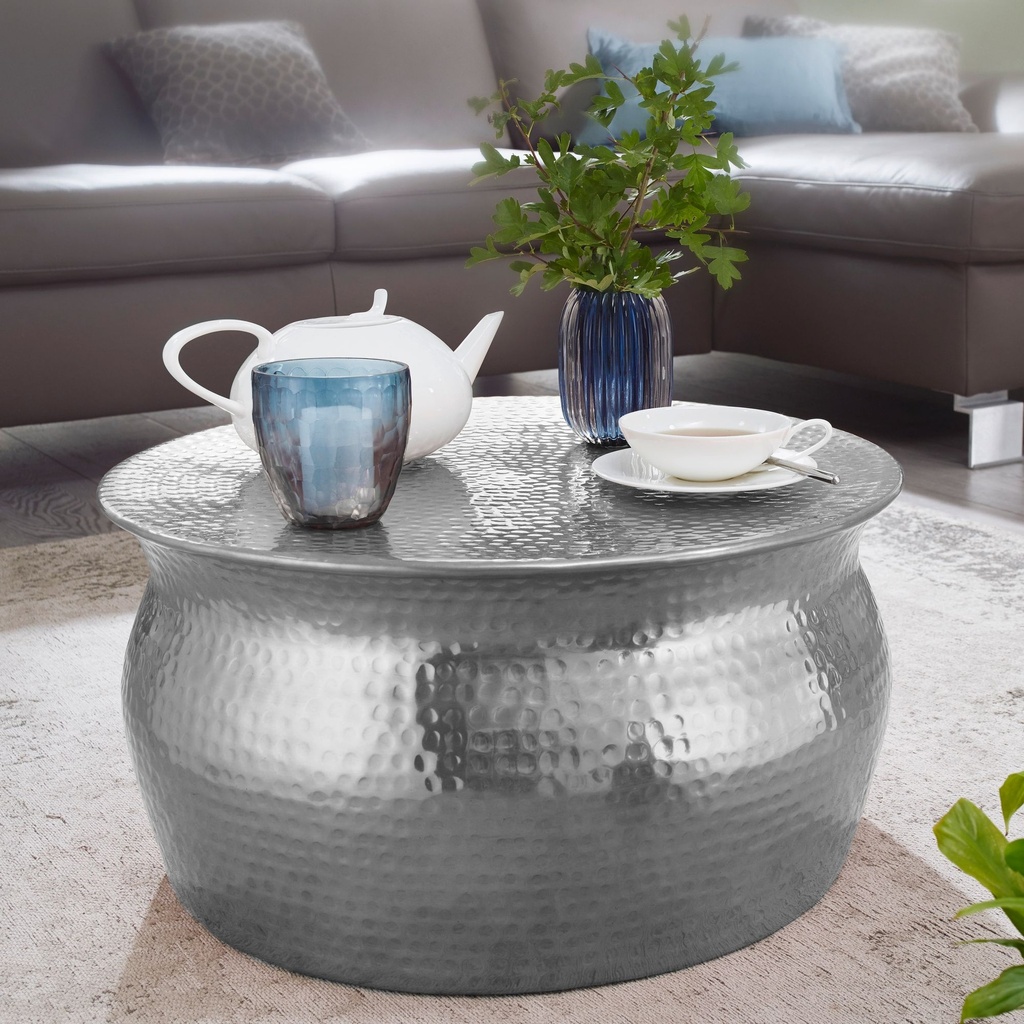 Table basse KARAM 60x30,5x60cm aluminium argent rond oriental_01