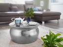 Table basse KARAM 60x30,5x60cm aluminium argent rond oriental_02