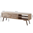 Buffet bas HiFi SIKAR Maison de campagne en bois massif de manguier 145x47x35cm_03