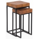 Design Lot de 2 tables gigognes en métal Sheesham, petite_09