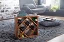 Casier à vin bois massif Sheesham 40x40x25cm 8 bouteilles_02
