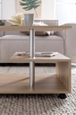 Table basse Design 105 x 48,5 x 60 cm Sonoma rotative avec roulettes_07