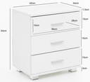 Design console de nuit blanc 45x54x34cm bois_03