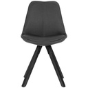 Lot de 2 chaises de salle à manger anthracite avec pieds noirs, scandinave, avec revêtement en tissu, rembourrées_02