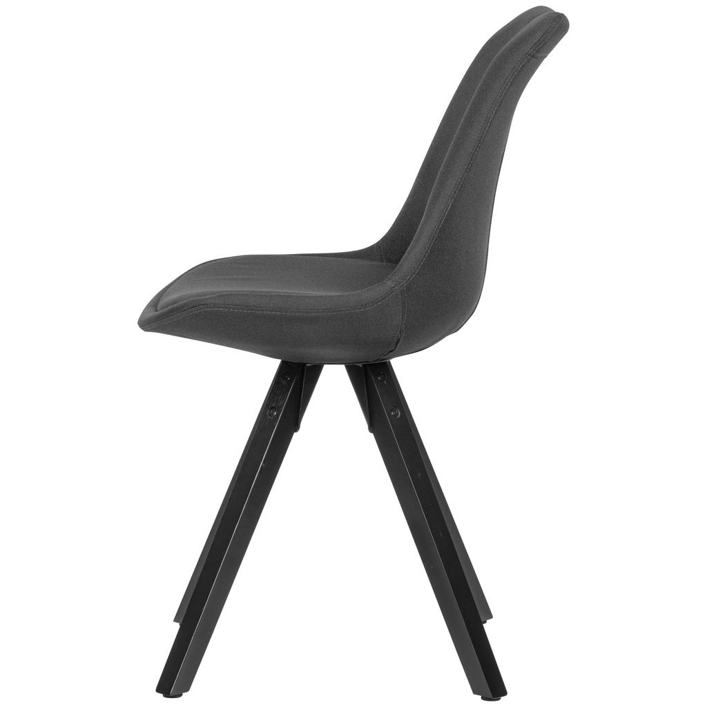 Lot de 2 chaises de salle à manger anthracite avec pieds noirs, scandinave, avec revêtement en tissu, rembourrées_04