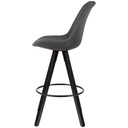 Lot de 2 tabourets de bar anthracite/noir, tissu/bois massif scandinave 2 pièces avec dossier hauteur d'assise 77 cm_04