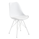 Chaise de salle à manger lot de 2 en plastique blanc design scandinave_02