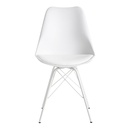 Chaise de salle à manger lot de 2 en plastique blanc design scandinave_04