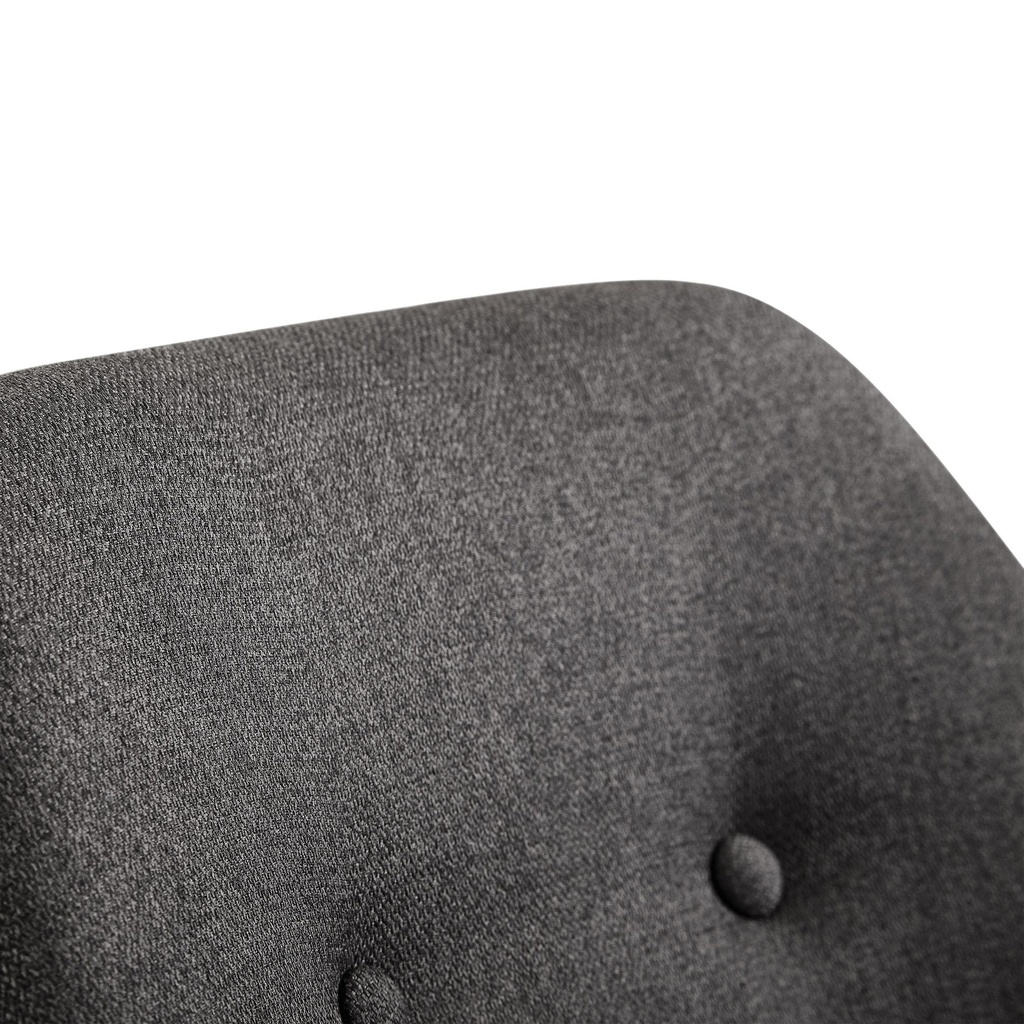 Fauteuil à bascule gris foncé 71x76x70cm design Malmo tissu / bois_06