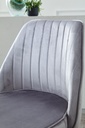 Design Chaise pivotante en velours gris rotatif sans roulettes_04