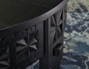Design Table basse ronde en bois massif de manguier noir 80 x 36 x 80 cm_05