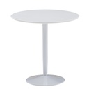 Table à manger ronde 75x75x74 cm petite table de cuisine blanc brillant, table de salle à manger ronde pour 2 personnes, table de petit-déjeuner cuisine moderne