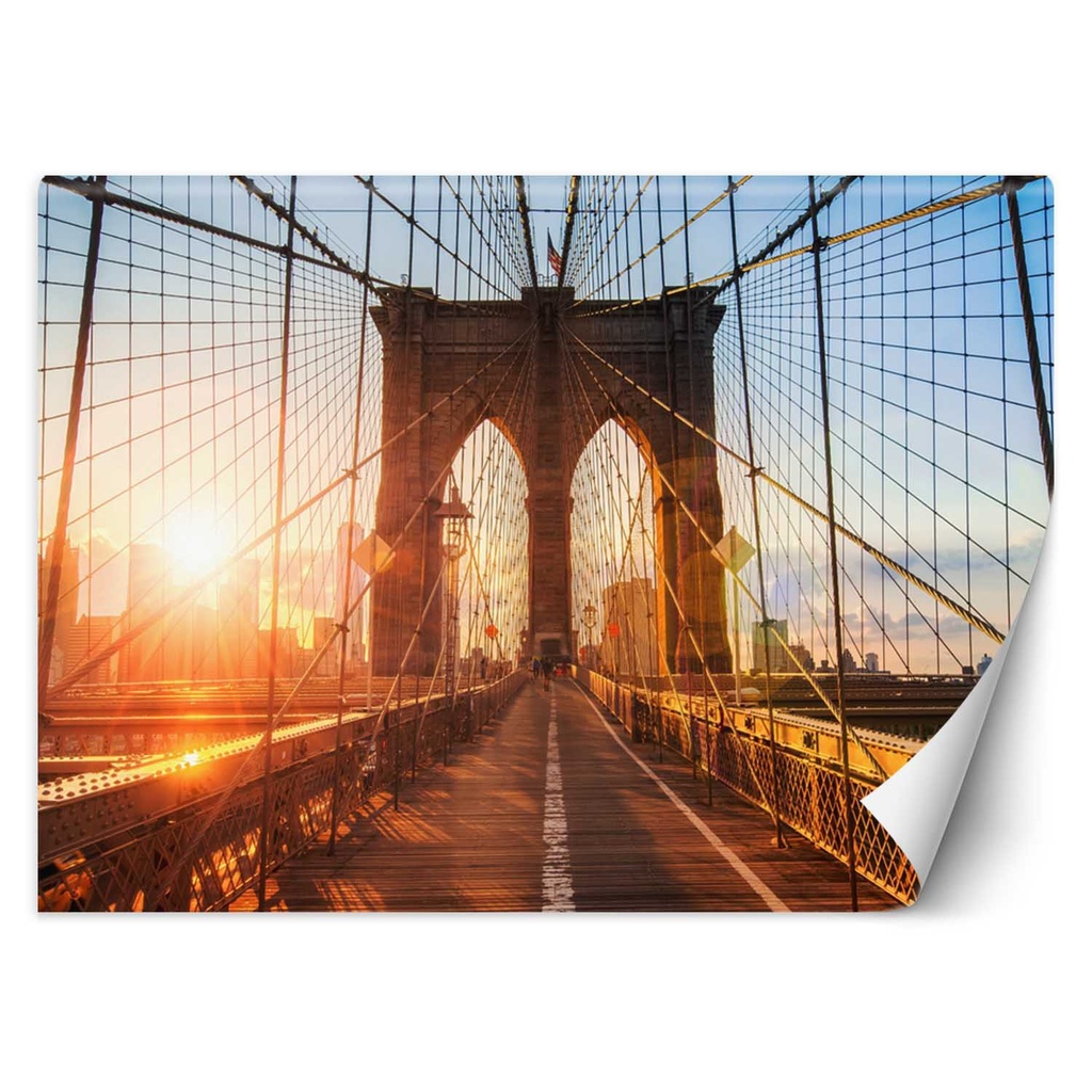 Papier peint imprimé sur toile avec colle motif pont de brooklyn