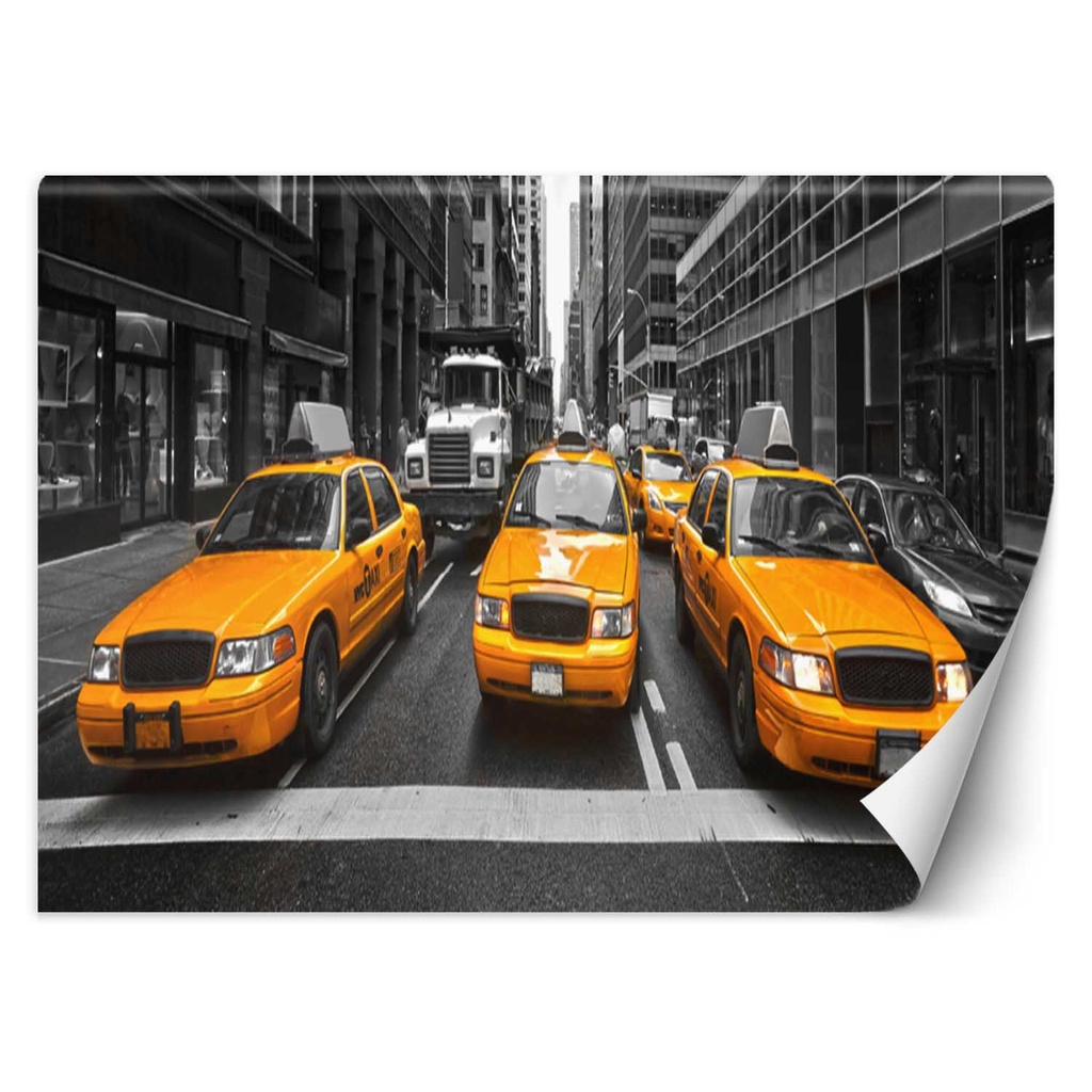 Papier peint imprimé sur toile avec colle motif taxis à new york