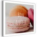 Cadre classique de macarons imprimé sur toile avec cadre en mdf