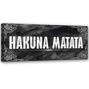 Cadre hakuna matata imprimé sur toile en mdf solide avec une finition de couleur noir et blanc