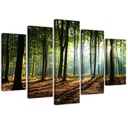 Cadre de paysage rayons du soleil dans le bois en mdf solide imprimé sur toile imperméable