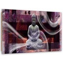 Cadre imprimé sur toile avec image abstraite de bouddha moderne fabriqué en mdf et toile