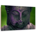 Cadre décoratif en hdf avec image de tête de bouddha et reflets violets