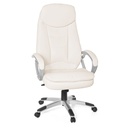 Chaise de Bureau Design Cosenza Simili Cuir Blanc