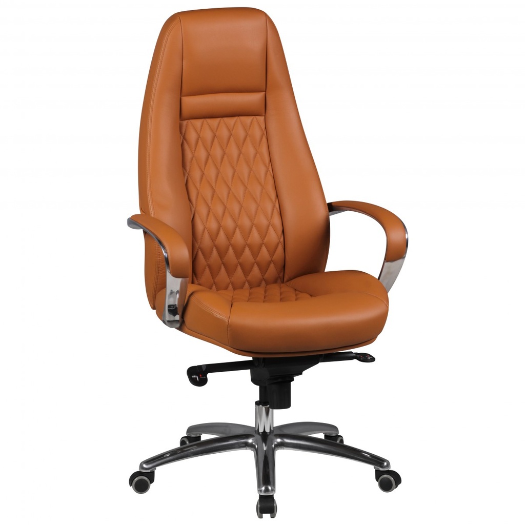 Chaise de Bureau Austin Cuir Véritable Caramel