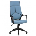 Chaise de bureau Techline revêtement en tissu bleu