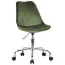Chaise de bureau velours vert