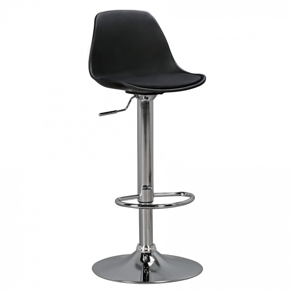 Corsica tabouret de bar simili cuir noir