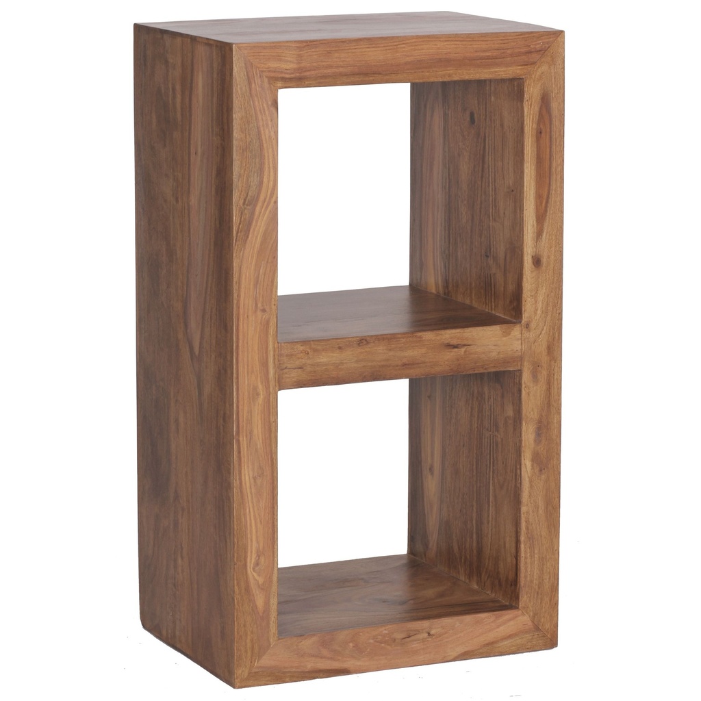 Étagère sur pied MUMBAI bois de Sesham massif 88 cm de haut 2 étagères design étagère en bois produit naturel